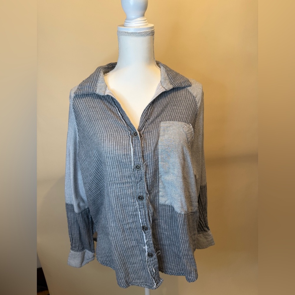 Striped Button-Up Shirt